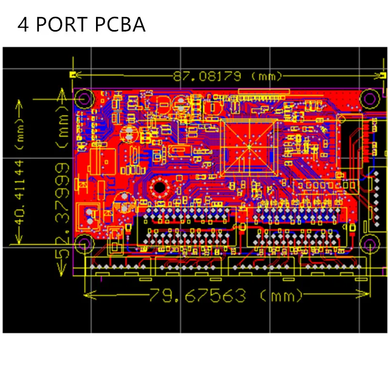 OEM PBC 4 Порты и разъёмы гигабитный Ethernet-коммутатор с 4 pin позиционный переключатель Оме 10/100/1000 м концентратор способ штекер питания Pcb плата OEM резьбовое отверстие PCBA