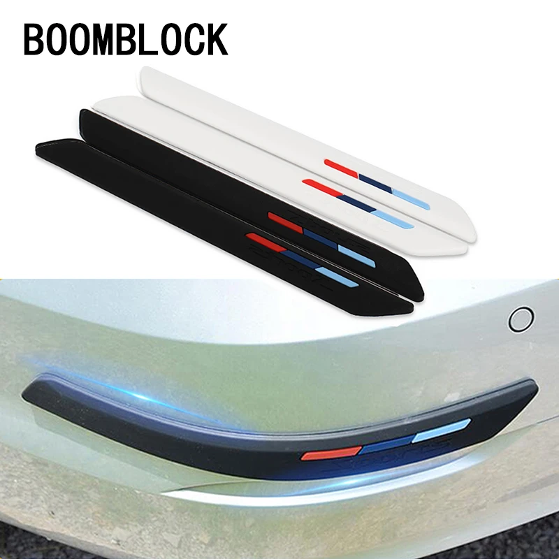 

BOOMBLOCK 2pcs Car Anti-collision Strip Bumper Silicone Stickers For Toyota C-Hr Corolla Seat Leon Ford Focus 2 3 Fiesta Ranger