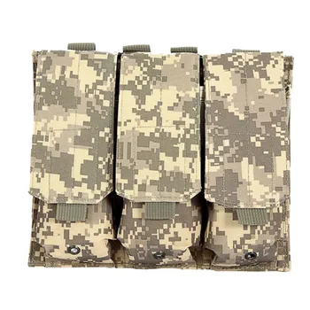 

Outdoor Hunting Molle Tactical Triple Magazine Pistol Handgun Shooting Vest Tool Dump Drop Nylon Bag Pouch