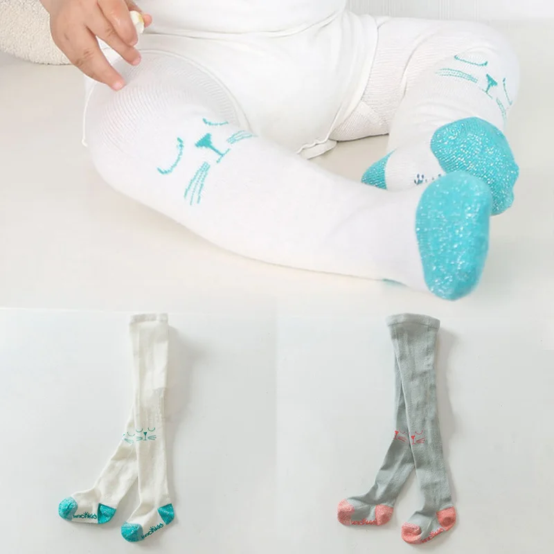 

0-2Y Cute Cat Baby Girls Tights Rubber Sole Anti-Slip Tights For Girls Boys Baby Cotton Stocking Pantyhose Bebek Giyim
