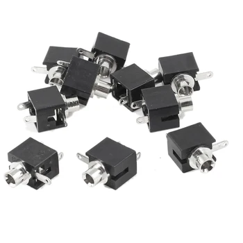 

10 X Black 3 Pin 2.5mm Female Audio Mono Headphone Jacks Socket 10 Pcs