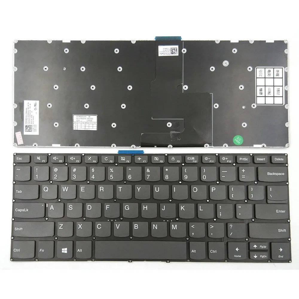 Новая клавиатура для ноутбука lenovo Yoga 720-15IKB 520-14IKB type 80X8 81C8 US Black без рамки