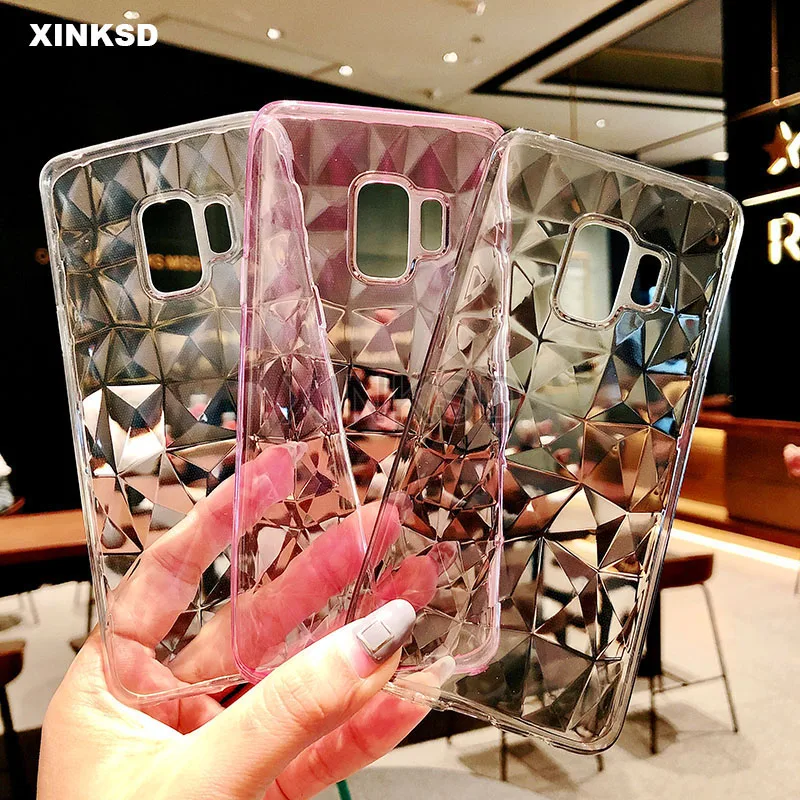 

3D Diamond Silicone Phone Case For Samsung Galaxy S9 S8 A6 A8 A7 Plus J4 J6 J3 J7 J3 J8 J2 J5 Pro Prime 2018 2017 Note 9 8 Case