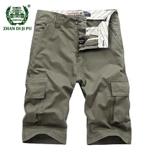 Большие размеры 30-44, лето, мужские военные повседневные брендовые шорты, хлопок, afs jeep, армейский зеленый цвет, мужские брюки-карго цвета хаки, рабочие синие брюки