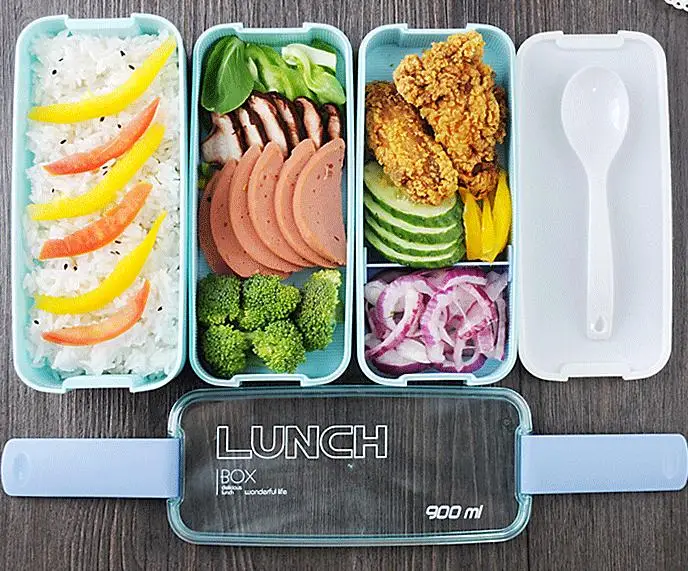 IVYSHION Ланч-боксы, контейнеры для еды, микроволновая печь, Bento Box для студенческого пикника, контейнеры для еды, переносные контейнеры для хранения еды, чехол для ланча