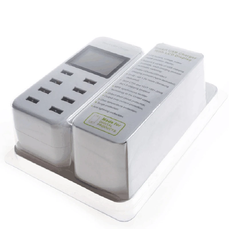 brand OEM Factory supply CE ROHS FCC Approved Newest portable fast multi USB Smart Charger 5v 8a 8
