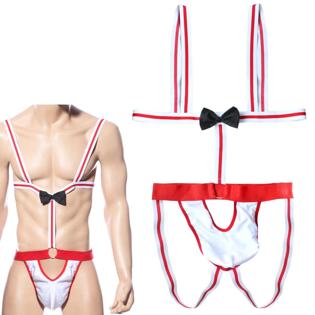 Мужские сексуальные бикини Borat Mankini мужские трусы брифы костюм купальник Sissy купальники стринги Лоскутные стринги