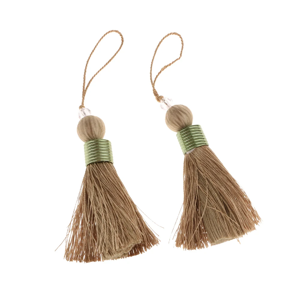 2pcs Pendant Bag Chain Key Decoration Home Decor Curtain Fashion  Long Silk Tassel DIY Window curtains Accessories