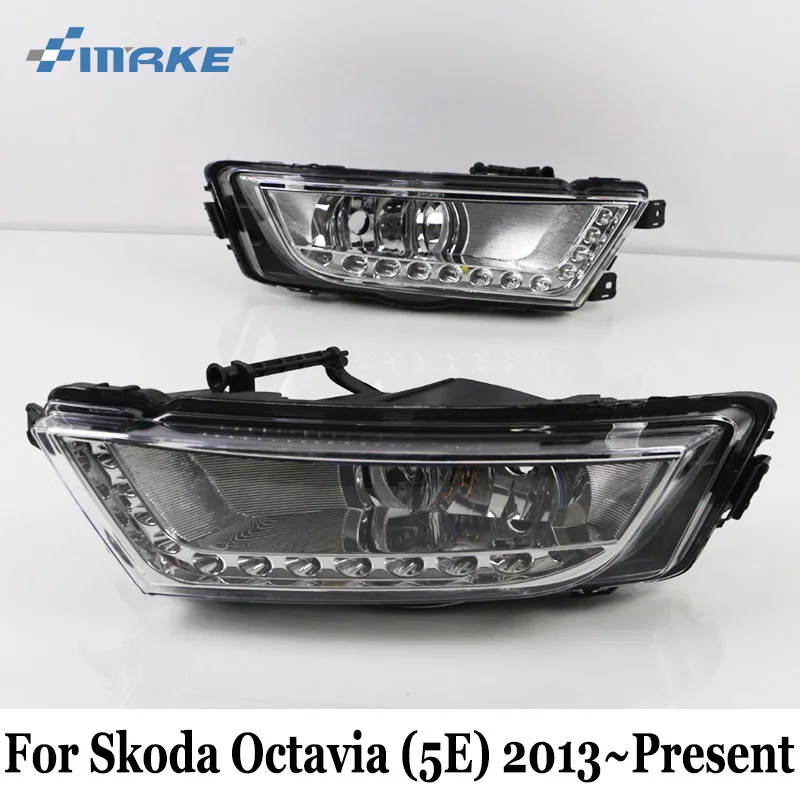 

SMRKE DRL For Skoda Octavia RS A7 (5E) 2013~Present / Car LED Daytime Running Lights & Yellow Turning Singal Light / Car Styling