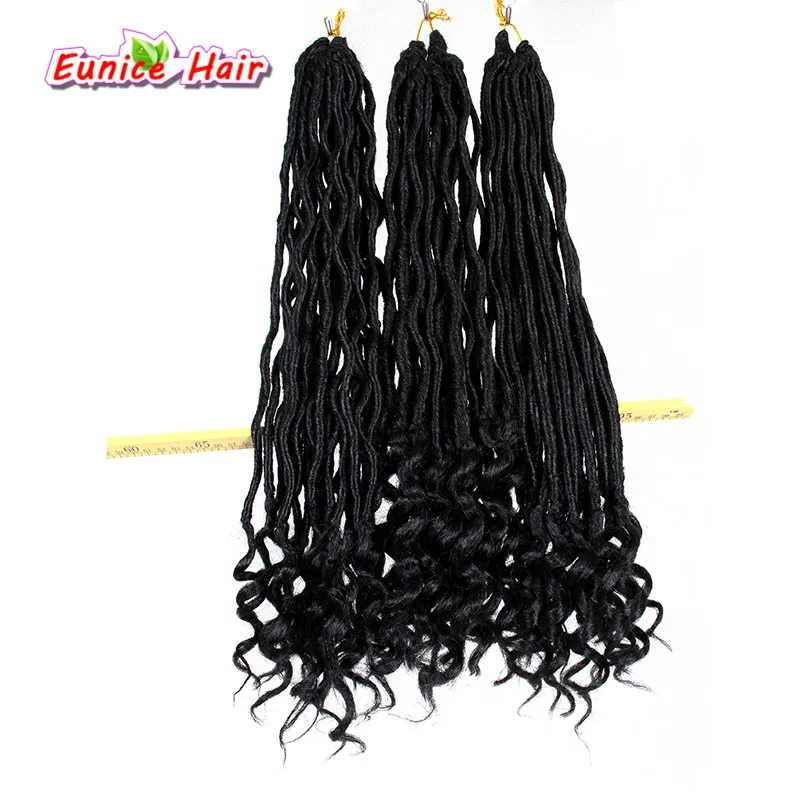 24 корня Faux locs кудряшки 20 дюймов крючком косы синтетические волосы для наращивания для черных женщин 3 упаковки/лот