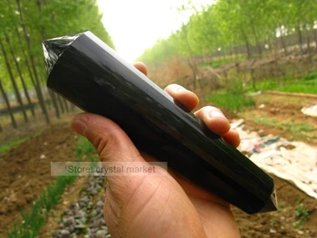 

310g 24 SIDED NATURAL OBSIDIAN ROCK QUARTZ CRYSTAL HEALING POINT SUPER