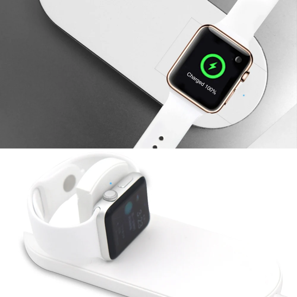 PORTEFEUILLE 10 Вт 3,0 2в1 двойное Беспроводное зарядное устройство для быстрой зарядки Qi для samsung S9 S8 S7 S6 Edge Note 8 9 индукция для Apple Watch 4