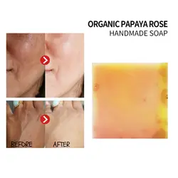 Мыло Papaya Rose эфирное масло, Ручное Производство Чистое Натуральное без стимуляции мыло ручной работы