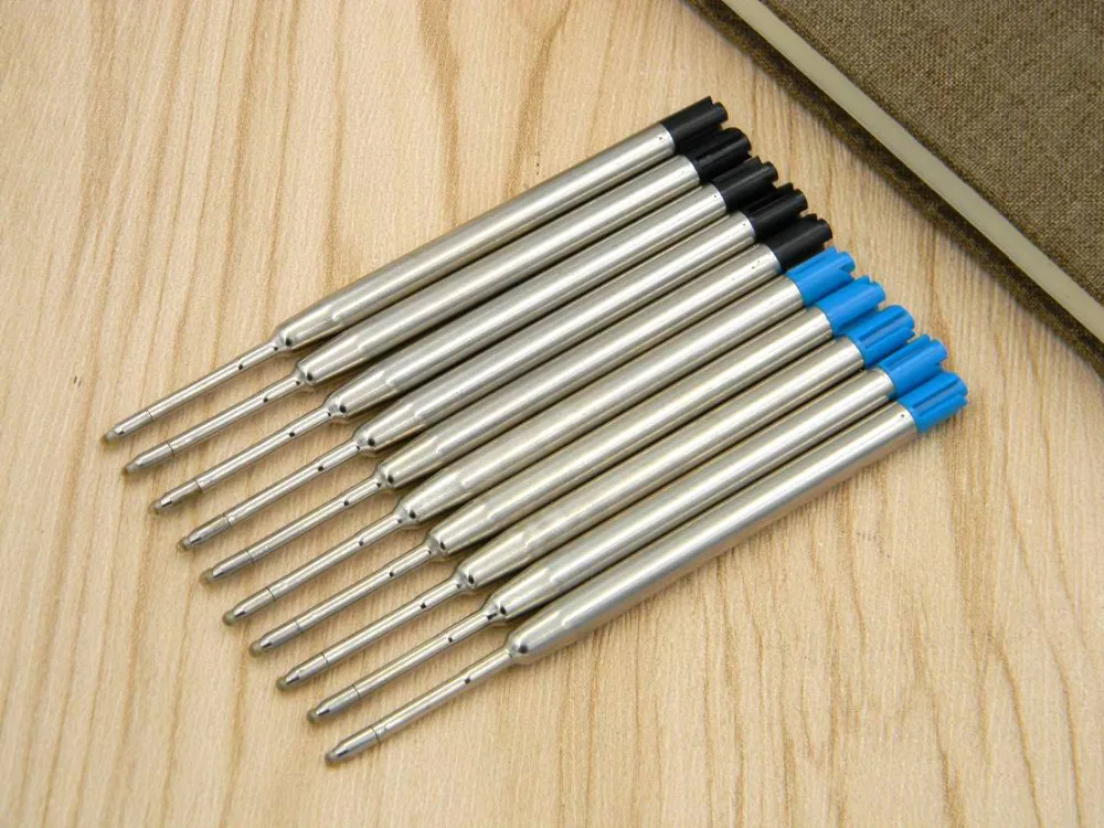 5 синих и черных металлических стержней шариковой ручки|pen refills|ballpoint pen refillmetal refills