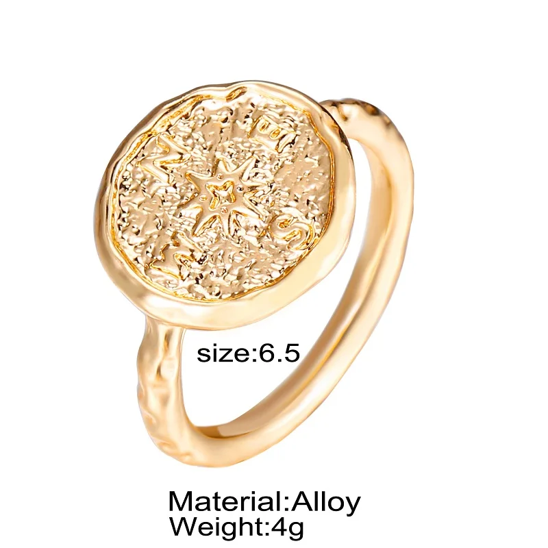 Новые винтажные в форме компаса золотые серебряные кольца-монеты для женщин Бохо палец круглое кольцо женские ювелирные изделия дружбы свадебные подарки невесты