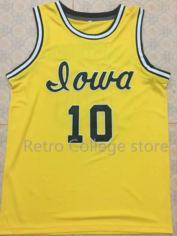 

#10 B.J. ARMSTRONG Iowa Hawkeyes college mens Basketball Jersey Embroidery Stitched Customize any name and number