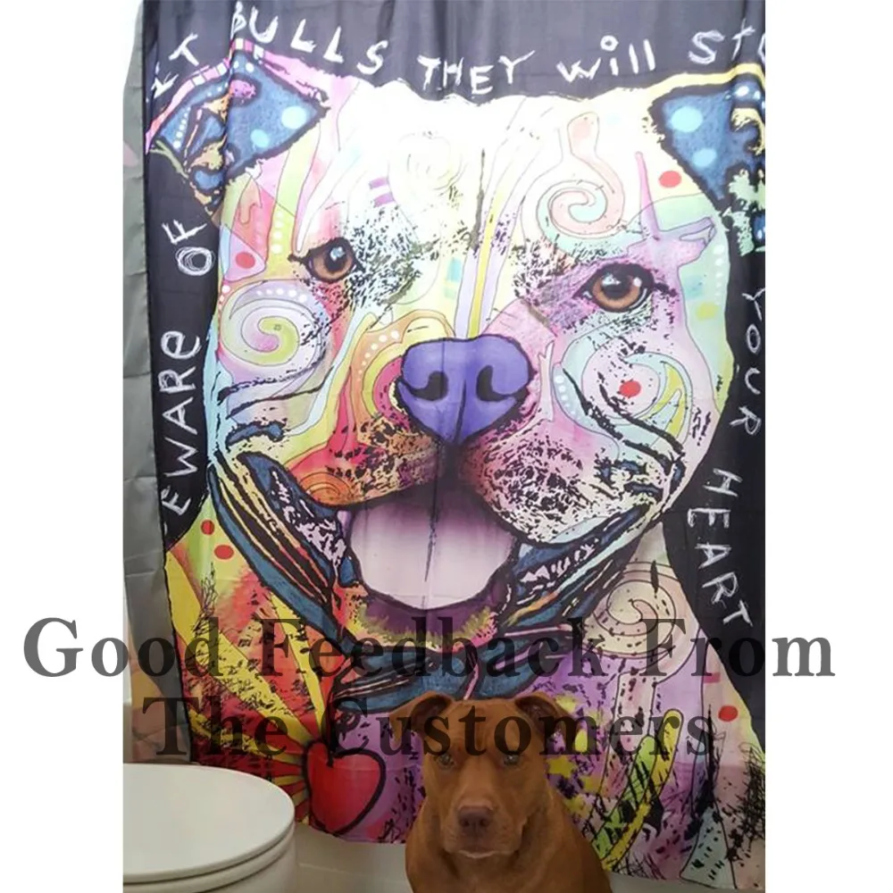 Bella Bulldog Francese Tende da Doccia di Arte Cane Personalizzati Tenda Della Stanza Da Bagno Animale Colorato Poliestere Impermeabile Tenda Della Doccia