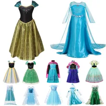 Vestido de Elsa para niña, disfraz verde de la coronación de Anna, juegos de fantasía sorpresa de cumpleaños, vestido inspirado en Elsa y Anna