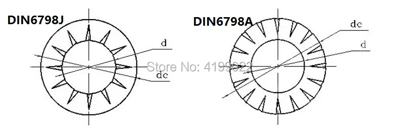 100 шт. DIN6798A внешний или DIN6798J внутренний зубчатый M3 M4 M5/6/8/10 Нержавеющая сталь шайбы уплотнительное кольцо зубчатые стопорные шайбы