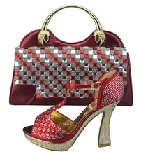 2017 Fashion Italienische Schuhe Mit Passenden Taschen Für Party, hohe Qualität Schuhe Und Taschen Setzen, Spiel Damen Pumps Schuhe 1308-35