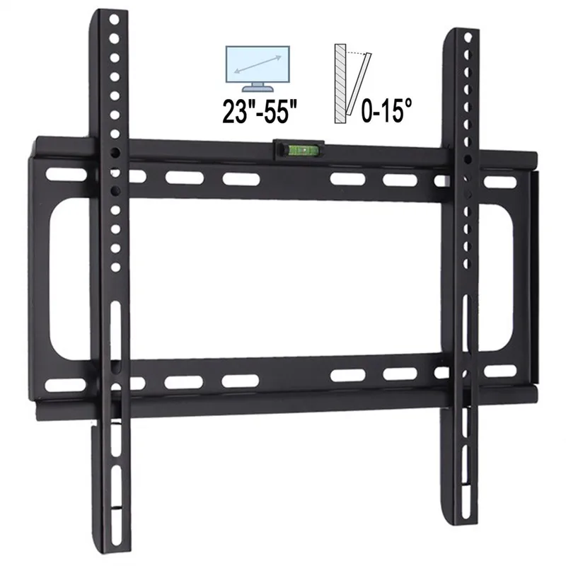 العالمي 26-55 بوصة رف لتثبيت التليفزيون على الحائط ثابتة شقة شاشة تلفزيون مسطحة إطار LCD شاشة LED شقة شاشة تلفزيون مسطحة حامل حامل قابل للتعديل