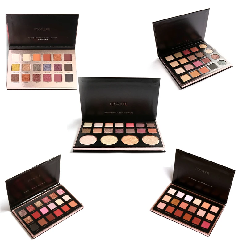 

FOCALLURE Brand Eyeshadow Makeup Shimmer Matte Pigment Eye Shadow Cosmetics Highlighter Glitter and Matte Smoky Eyeshadow+Blush