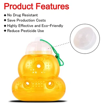 

Wasp Hornet Trap Catcher Hanging Bait Killer for Bee Yellow Jackets Hornets Bees TB Sale