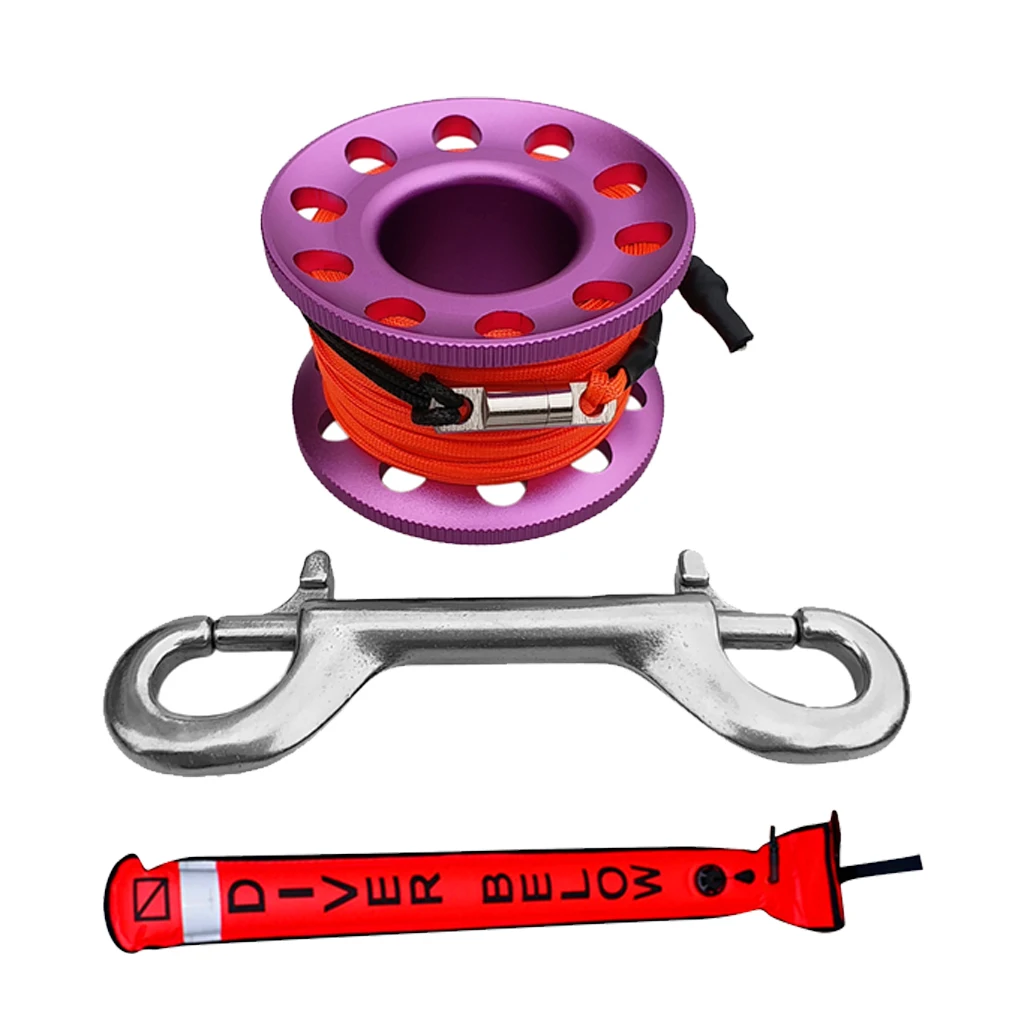 Scuba Diving SMB Surface Marker Buoy Signal Tube With Dive Reel Spool Dive Buoy Underwater Dive Gear Equipment Snorkeling Diver