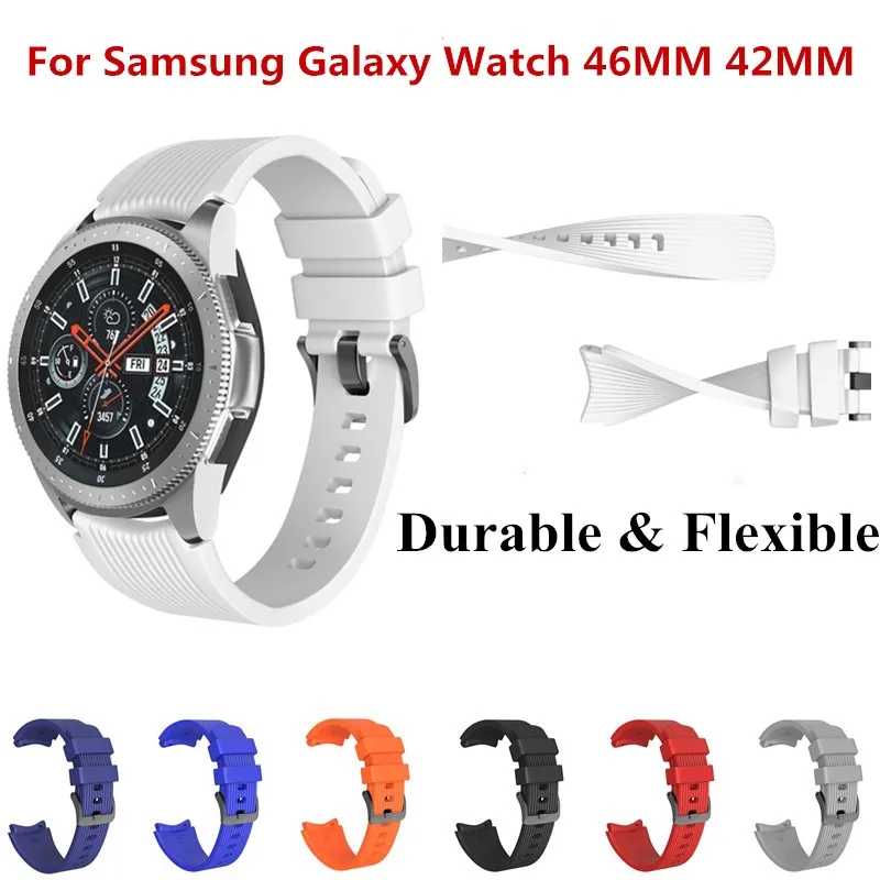

For Samsung Galaxy Watch 46MM 42MM Soft Silicone Sport Outdoor Watch Band Replacement Wristband for Galaxy Smart Watch Strap
