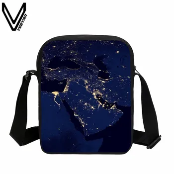 

VEEVANV Hot Sale Five Continents Night Landscape Messenger Bags Travel Shoulder Bags For Men Casual Mini Flap Bags Free Shipping