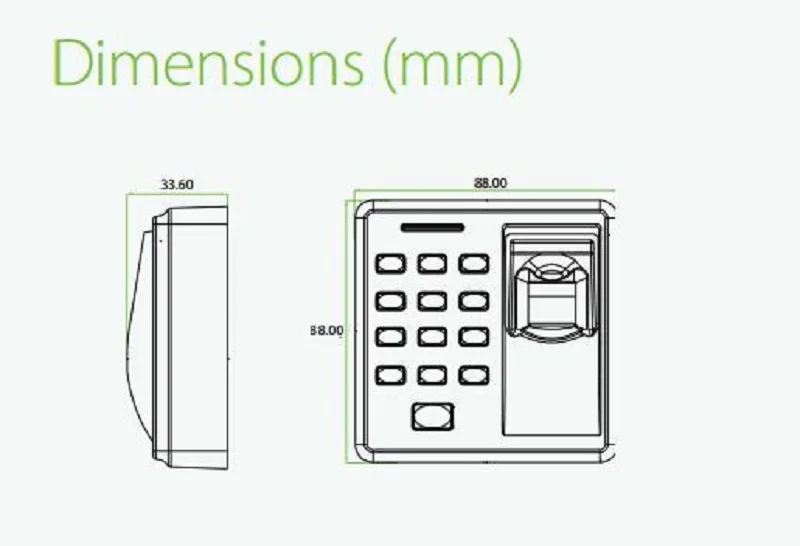 Zk X7 500 емкость шаблонов инновационный биометрический считыватель отпечатков пальцев для приложений контроля доступа с кардридером и клавиатурой