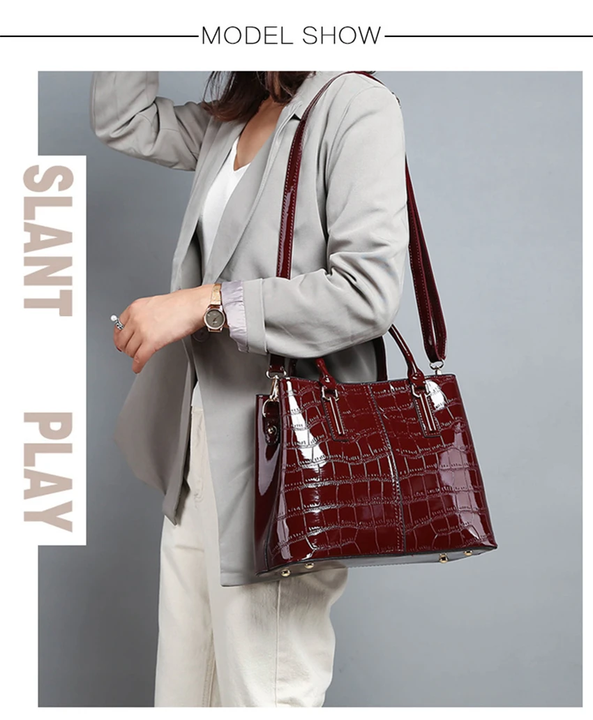 Moda 3 conjuntos de bolsas femininas 2018