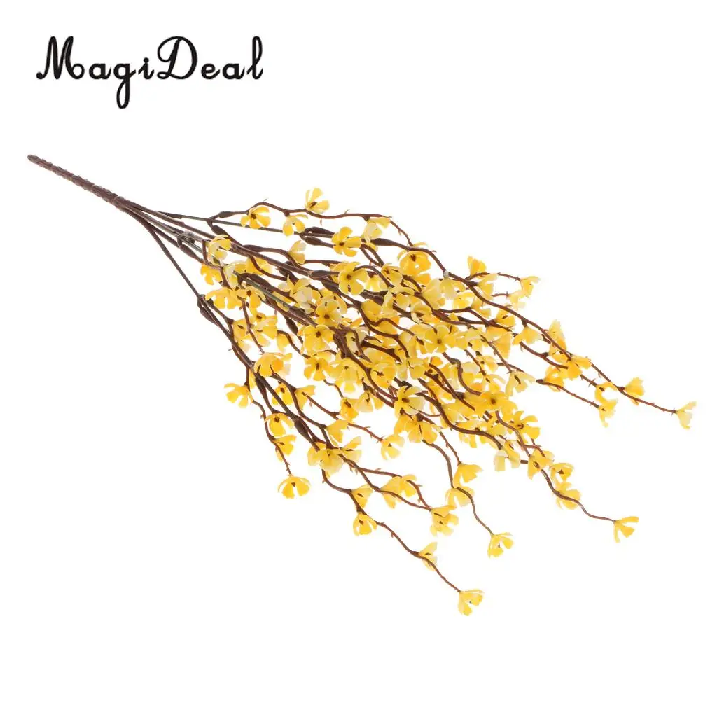 7 Forks Artificial Plum Blossom Branch Simulation Plastic Flower Branches Bouquets DIY Home Wedding Party Decor Art
