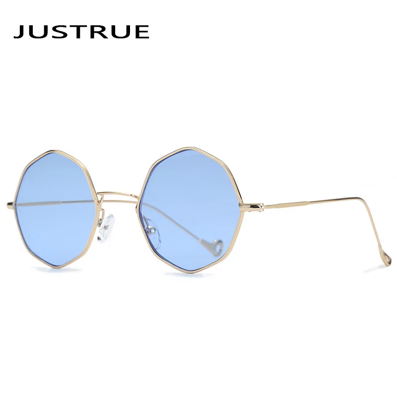 JUSTRUE New Trends 2017 Солнцезащитные Очки Шестиугольника Дизайн Металлический Каркас
