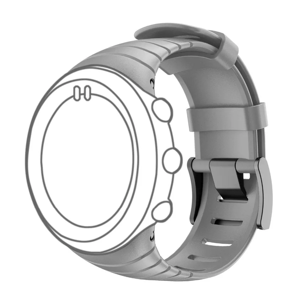 Rubber Replacement Watch Band for Suunto Core Smart Watch with Metal Clasp Small Large  (2)