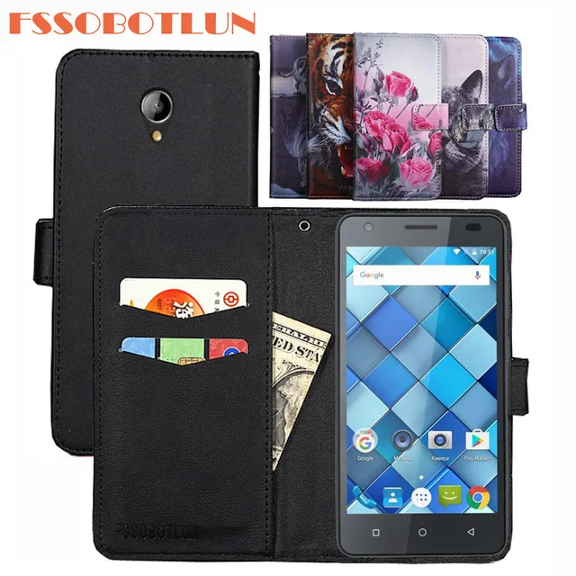 Best Offers FSSOBOTLUN 9 Colors For Haier i50 Case PU Leather Retro Flip Cover Shell Magnetic Fashion Wallet Cases Kickstand Strap 