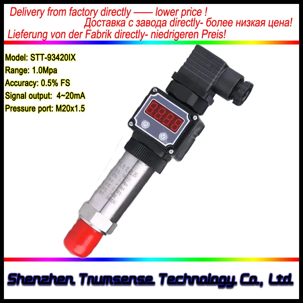 LED Diffused Silicon Digital Display Pressure Transducer 420mA DC24V