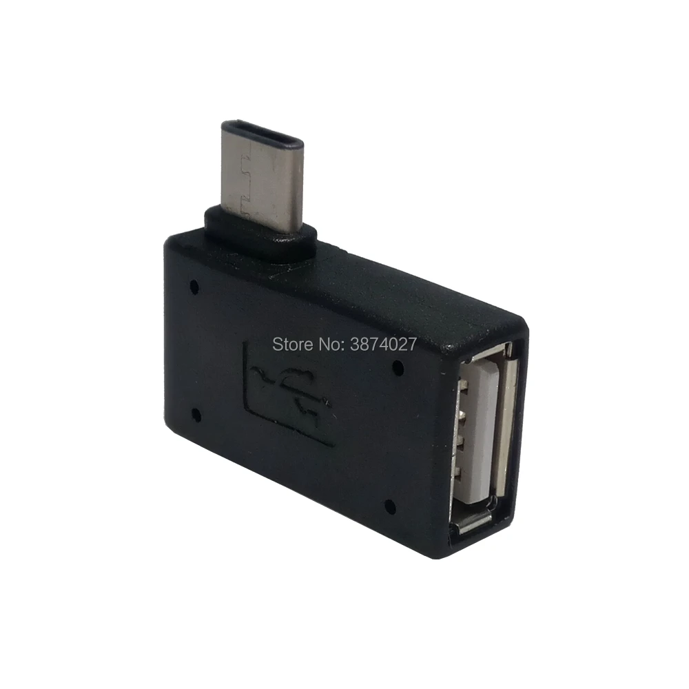 Переходник Type c Usb OTG 3 1 папа 2 0 A мама 90 градусов левый и правый угол адаптер