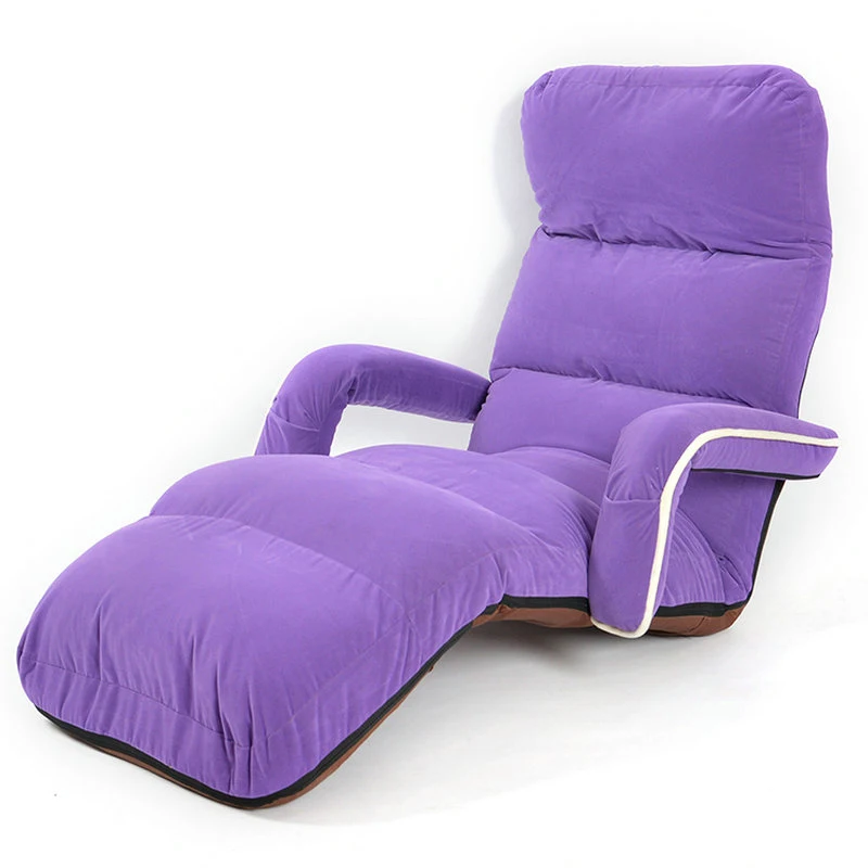 Floor Daybed Living Room Sofa Furniture Adjustable Foldable Suede 6 Colors Chaise Lounge Recliner Chair Sleeper