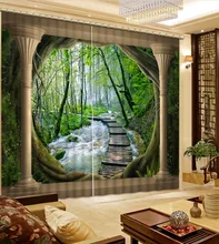 Modern bedroom curtains blackout 3d curtains roman landscape 3d fabric for curtains bedroom decoration