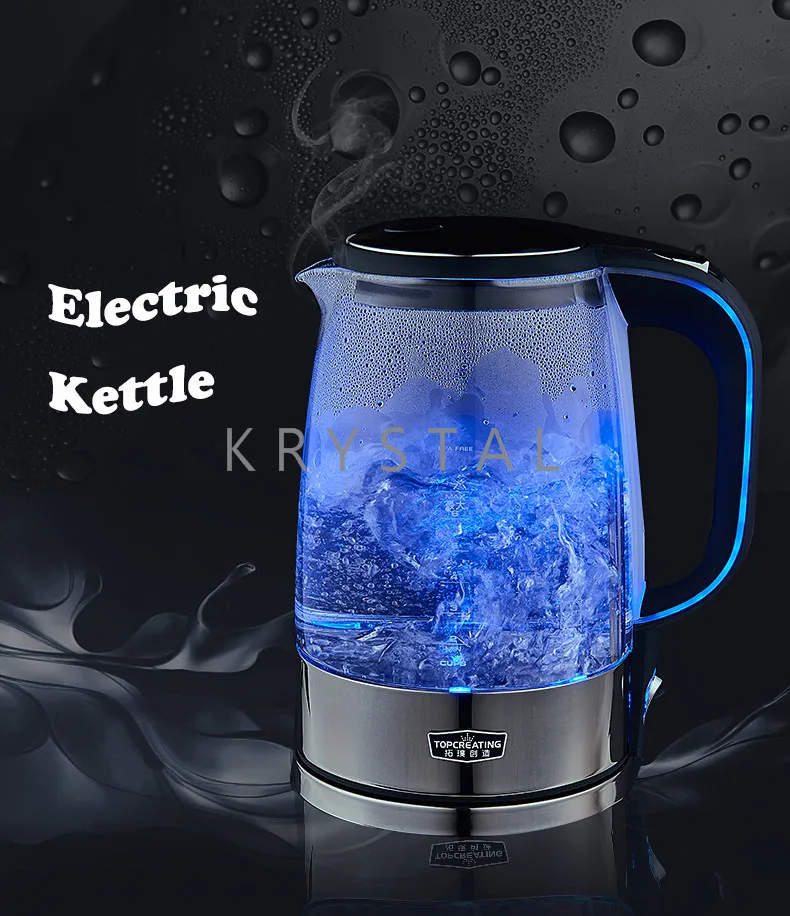 220 В Электрический чайник стеклянная вода | бытовой нержавеющей воды чайник | с чип контроля температуры