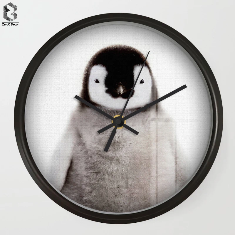

Chic Art Wall Clock Penguin For Kids Room Wall Decor, Table Decorative Mute Quartz Clocks Nordic Saat Nursery Home Decoration