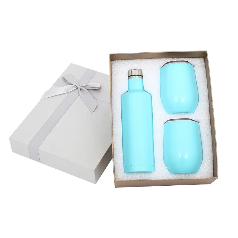 

304 Stainless Steel Thermos Bottle Set Insulated Wine Tumbler Outdoor Portable Vacuum Flask Leisure Thermal Mug for Travel