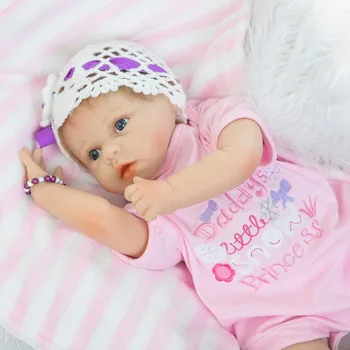 

55cm Silicone Reborn Baby Dolls Bebe Alive Realistic Boneca Bebe Lifelike Real Girl Doll toddler toys Reborn Birthday Christmas