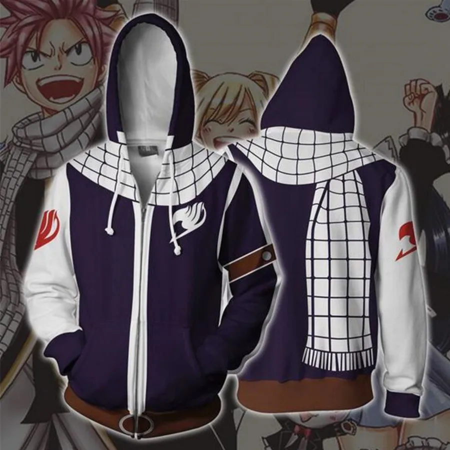 

FAIRY TAIL Etherious Natsu Dragneel Natsu Hoodie Cosplay Anime Hoodie Sweatshirts 3D Men New