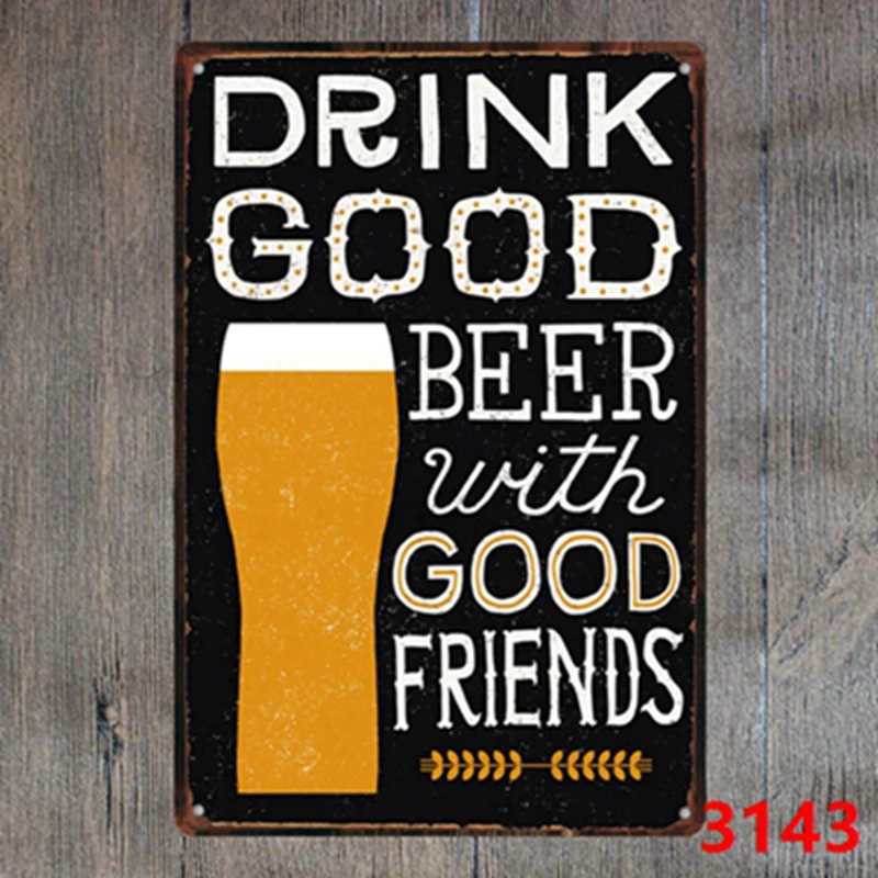 Decorative Beer Metal Plates Vintage Bar Metal tin sign Bar Wall art