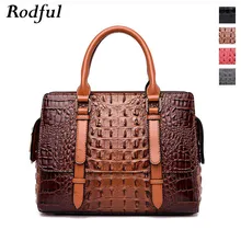 Rodful boston Аллигатор кошелек винтажная сумка ручная сумка крокодиловая сумка женские сумки из натуральной кожи женские сумки через плечо для женщин