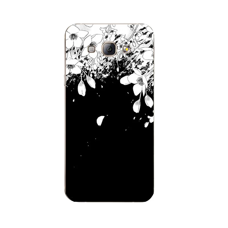 Для samsung Galaxy A7 TPU чехол для телефона для A3 A5 A8 Прозрачный чехол для A300 A500 A700 A800 черный и белый - Цвет: 9179 02