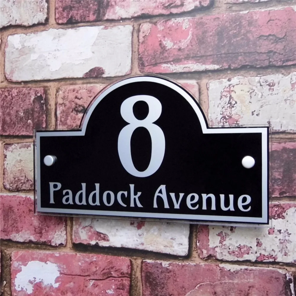 Najtaniej Dostosowane spersonalizowane nowoczesne przezroczysty akrylowy dom znaki tablice drzwi tablice z kolorowych filmów numer drzwi i znak św