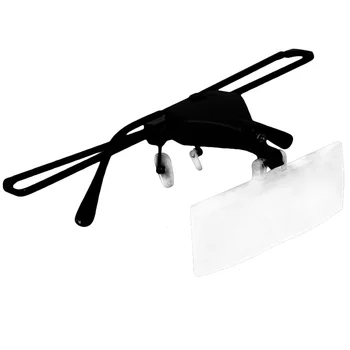 

Headhold Magnifier Magnifying Glass Reading Eye Repair Magnifier LED Light 1.5/2.5/3.5 With 3pc Glasses Loupe Optical Lens